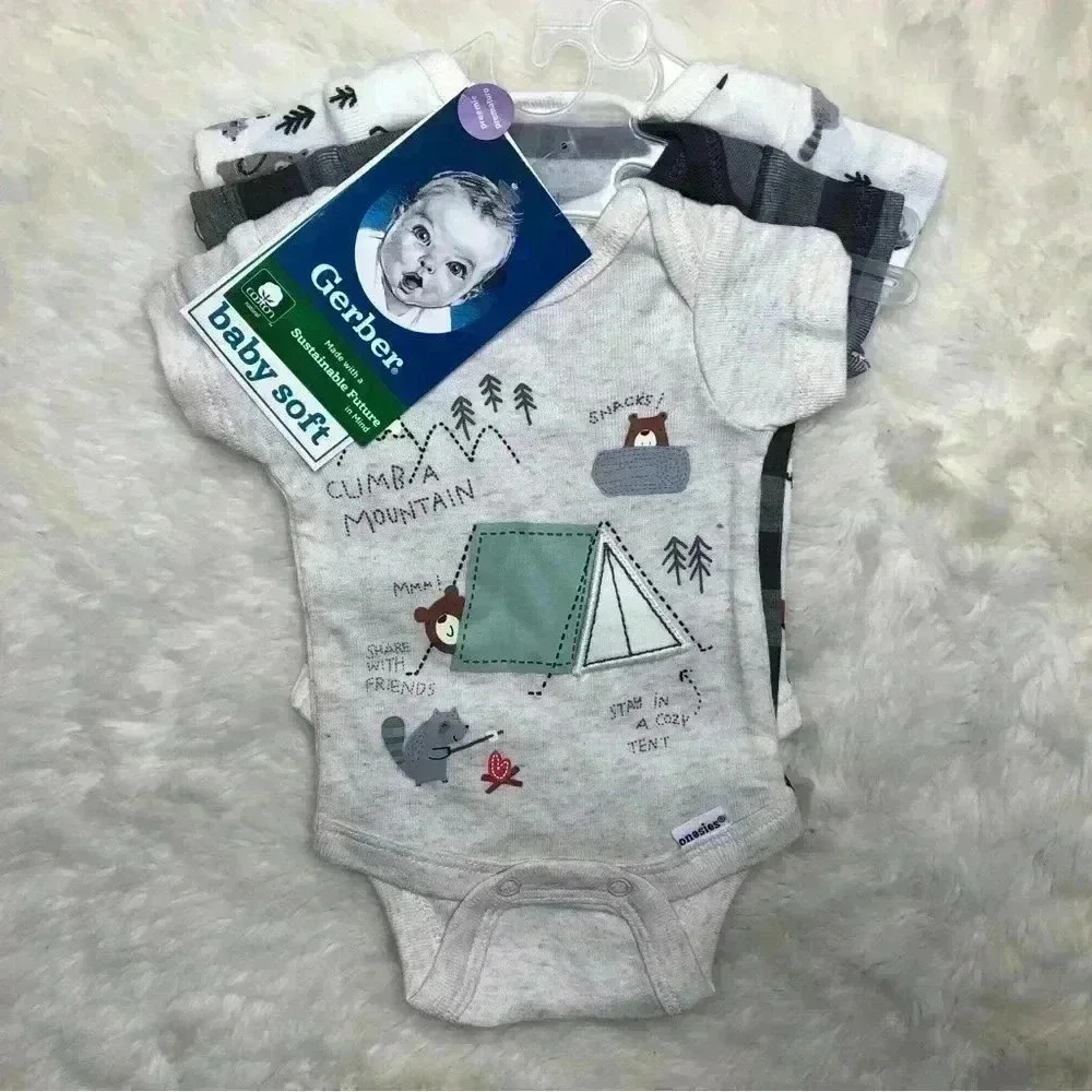 Gerber 3 Pack Onesies New With Tags Size Preemie